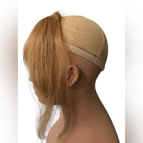 Invisible Frontal Mesh Lace Bangs clip in  strawberry Blonde - Picture 2 of 7